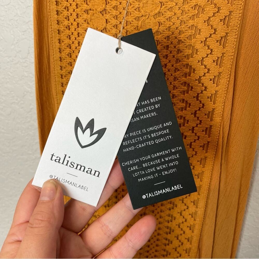 BNWT! TALISMAN LABEL Isobel Dress in Tumeric Size XS - Picture 6 of 10